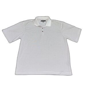 Men Pebble Beach Striped Polo Size Large